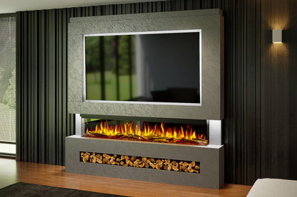 Evolution Fires Package 7 – Pre-Built Media Wall with Electric Fireplace