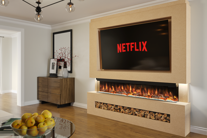 Evolution Fires Package 7 – Pre-Built Media Wall with Electric Fireplace