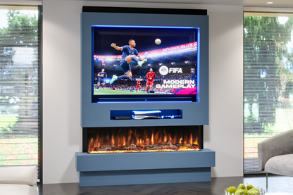 Evolution Fires Package 8 – Pre-Built Media Wall with Electric Fireplace