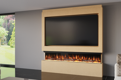 Evolution Fires Package 9 – Pre-Built Media Wall with Electric Fireplace