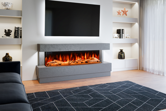 Evolution Fires - Raphael Electric Fireplace Suite  (Grey Stone Effect)