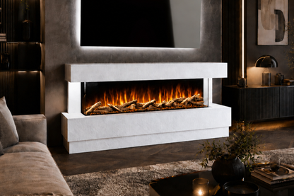 Evolution Fires Raphael Electric Fireplace Suite (White Stone Effect)