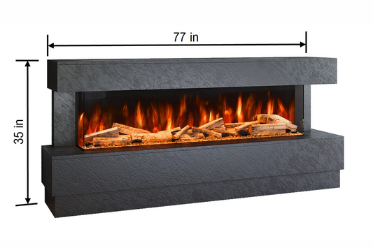 Evolution Fires - Raphael Electric Fireplace Suite  (Pearl Stone Effect)