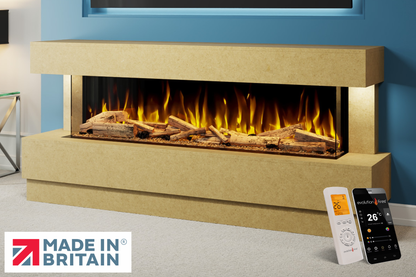 Evolution Fires Raphael Electric Fireplace Suite Ready to Paint