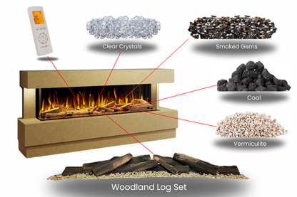 Evolution Fires Raphael Electric Fireplace Suite Ready to Paint