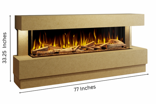 Evolution Fires Raphael Electric Fireplace Suite Ready to Paint