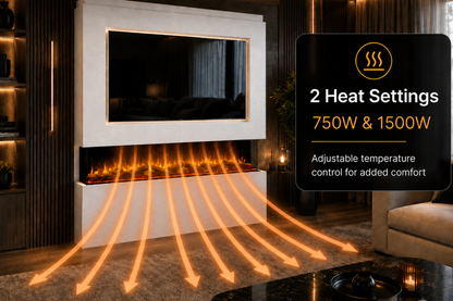 Evolution Fires Spectrum Slimline Series 60 Inch Media Wall Electric Fire