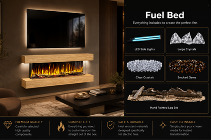 Evolution Fires - Studio 8 Wall-Mounted Electric Fireplace