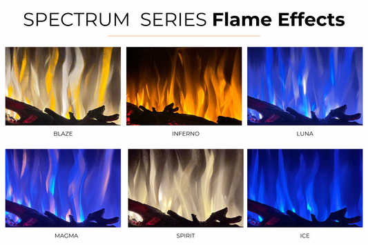 Evolution Fires - Vegas 72 - Wall-Mounted Electric Fireplace - Black - Black Stone Tiles