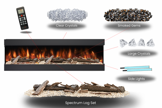 Evolution Fires Spectrum Slimline Series 60 Inch Media Wall Electric Fire