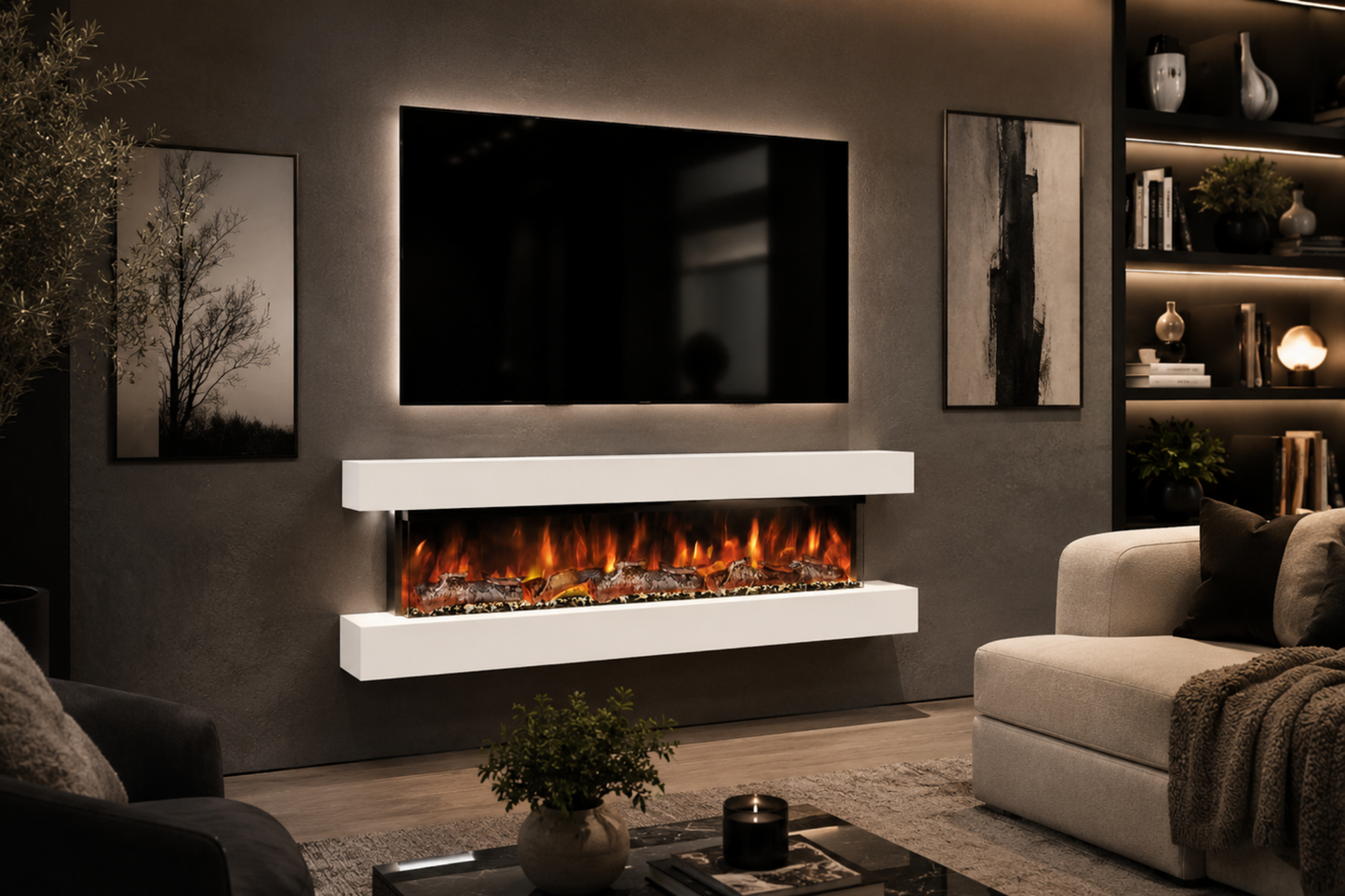 Evolution Fires - Studio 6 Wall-Mounted Electric Fireplace