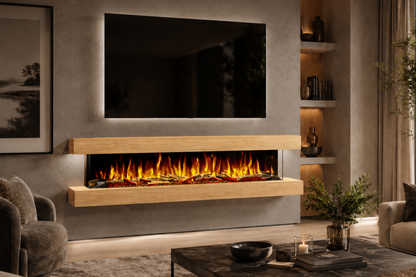 Evolution Fires - Studio 7 Oak Wall-Mounted Electric Fireplace