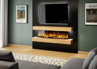 Evolution Fires - Studio 5 Oak Wall-Mounted Electric Fireplace