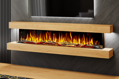 Evolution Fires - Studio 7 Oak Wall-Mounted Electric Fireplace