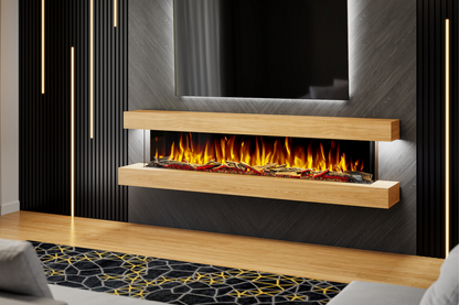 Evolution Fires - Studio 7 Oak Wall-Mounted Electric Fireplace