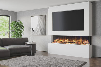 Pre-Built Media Wall With Electric Fireplace by Evolution Fires