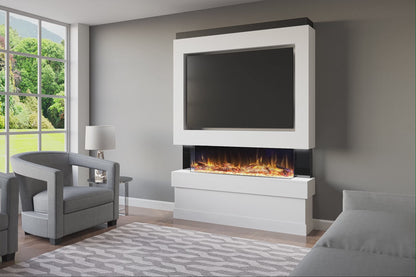 Pre-Built Media Wall With Electric Fireplace by Evolution Fires