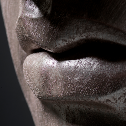 Extra Large 3D Wall Art Face Sculpture ( Pearl Venetian Plaster)