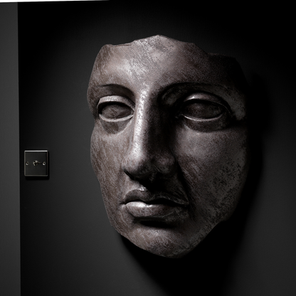 Extra Large 3D Wall Art Face Sculpture ( Bronze Venetian Plaster)