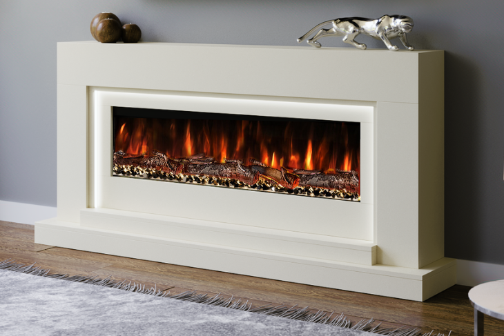 Evolution Fires Nivarna Electric Fireplace Suite (Cream)