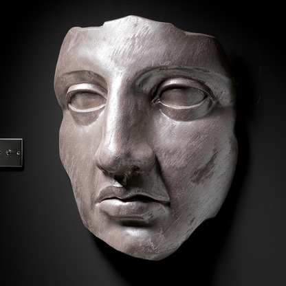 Extra Large 3D Wall Art Face Sculpture ( Pearl Venetian Plaster)